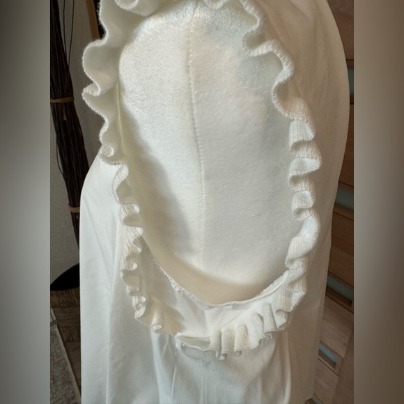 DR2 White Collared Sleeveless Blouse - Size M - Picture 6 of 9